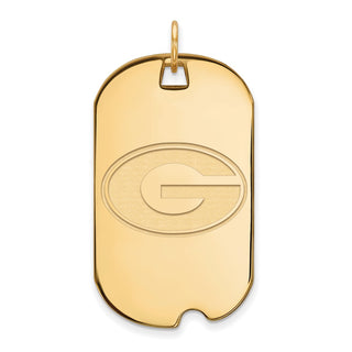 10k Gold LogoArt University of Georgia Letter G Large Dog Tag Pendant