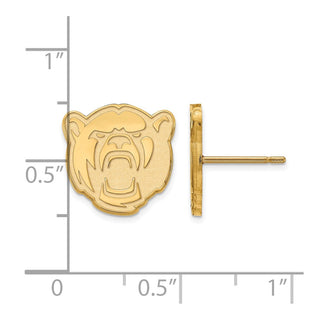 10k Gold LogoArt Baylor University Small Post Earrings