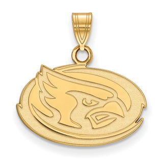 Sterling Silver Gold-plated LogoArt Iowa State University Cardinal Small Pendant