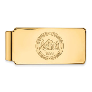 10k Gold LogoArt Montana State University Crest Money Clip