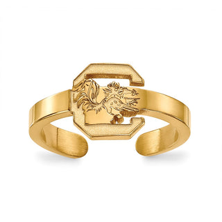 Sterling Silver Gold-plated LogoArt University of South Carolina Toe Ring