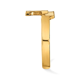 Sterling Silver Gold-plated LogoArt University of Tennessee Letter T Toe Ring