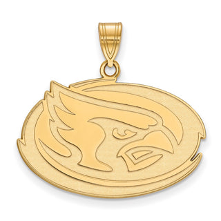 Sterling Silver Gold-plated LogoArt Iowa State University Cardinal Large Pendant GP030IAS