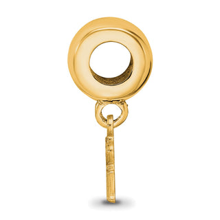 Sterling Silver Gold-plated LogoArt Old Dominion University O-D-U Extra Small Dangle Bead Charm GP030ODU