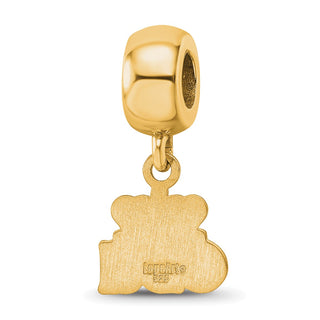 Sterling Silver Gold-plated LogoArt Old Dominion University O-D-U Extra Small Dangle Bead Charm GP030ODU