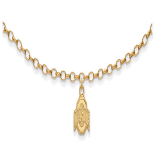 Sterling Silver Gold-plated LogoArt The Ohio State University 9 inch Anklet