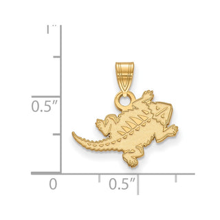 14k Gold LogoArt Texas Christian University Horned Frog Small Pendant 4Y030TCU