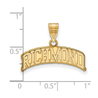 10k Yellow Gold LogoArt University of Richmond Large Script Pendant