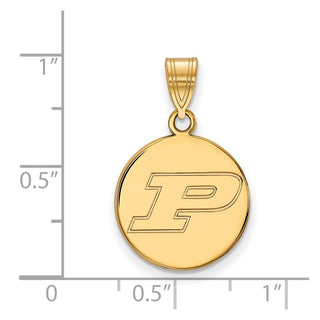 10k Gold LogoArt Purdue University Letter P Medium Disc Pendant