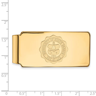 Sterling Silver Gold-plated LogoArt University of North Dakota Crest Money Clip