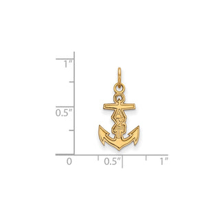 Sterling Silver Gold-plated LogoArt Alpha Sigma Tau Sorority Symbol Extra Small Pendant