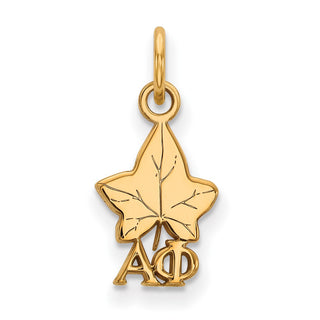 Sterling Silver Gold-plated LogoArt Alpha Phi Sorority Symbol Extra Small Pendant