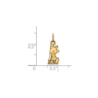 Sterling Silver Gold-plated LogoArt Alpha Xi Delta Sorority Symbol Extra Small Pendant