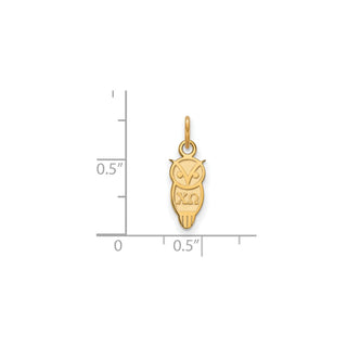 Sterling Silver Gold-plated LogoArt Chi Omega Sorority Symbol Extra Small Pendant
