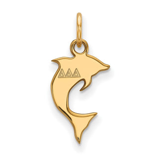 Sterling Silver Gold-plated LogoArt Delta Delta Delta Sorority Symbol Extra Small Pendant