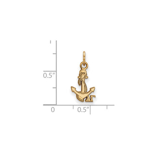 Sterling Silver Gold-plated LogoArt Delta Gamma Sorority Symbol Extra Small Pendant