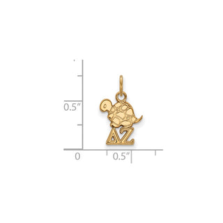 Sterling Silver Gold-plated LogoArt Delta Zeta Sorority Symbol Extra Small Pendant