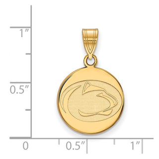 10k Gold LogoArt Penn State University Lion Medium Disc Pendant