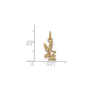 Sterling Silver Gold-plated LogoArt Sigma Kappa Sorority Symbol Extra Small Pendant