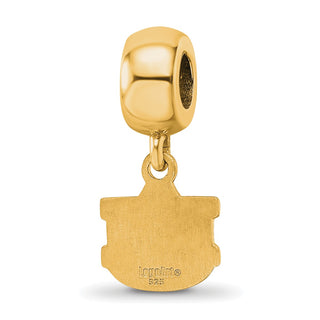 Sterling Silver Gold-plated LogoArt Auburn University A-U Extra Small Dangle Bead Charm