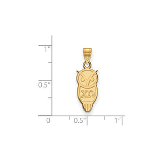 Sterling Silver Gold-plated LogoArt Chi Omega Sorority Symbol Small Pendant