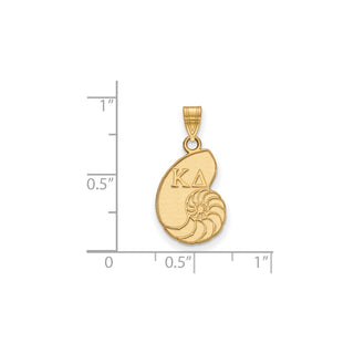 Sterling Silver Gold-plated LogoArt Kappa Delta Sorority Symbol Small Pendant