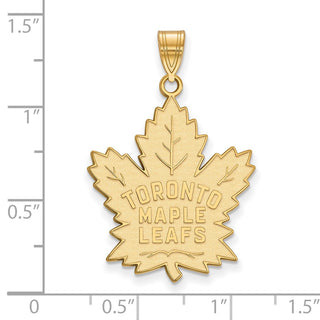 14k Gold NHL LogoArt Toronto Maple Leafs Extra Large Pendant