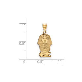 Sterling Silver Gold-plated LogoArt Phi Sigma Sigma Sorority Symbol Small Pendant