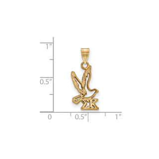 Sterling Silver Gold-plated LogoArt Sigma Kappa Sorority Symbol Small Pendant