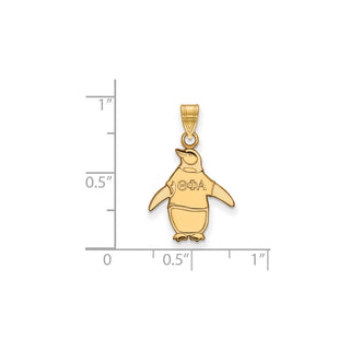 Sterling Silver Gold-plated LogoArt Theta Phi Alpha Sorority Symbol Small Pendant