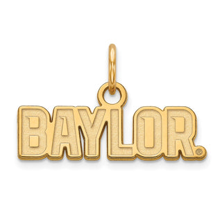Sterling Silver Gold-plated LogoArt Baylor University Extra Small Pendant GP036BU