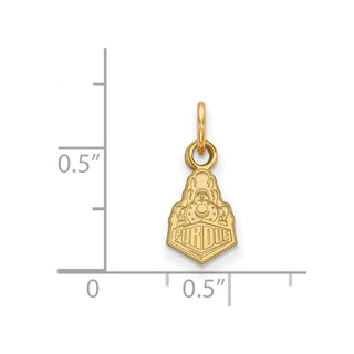 10k Gold LogoArt Purdue University Boilermakers Train Logo Extra Small Pendant