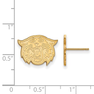 14k Gold LogoArt Villanova University Wildcat Small Post Earrings
