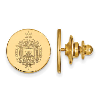 Sterling Silver Gold-plated LogoArt US Naval Academy Crest Lapel Pin