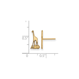 Sterling Silver Gold-plated LogoArt Alpha Epsilon Phi Sorority Symbol Extra Small Post Earrings