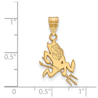 14k Gold LogoArt Arizona State University Sun Devil Medium Pendant