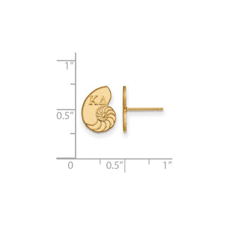 Sterling Silver Gold-plated LogoArt Kappa Delta Sorority Symbol Extra Small Post Earrings