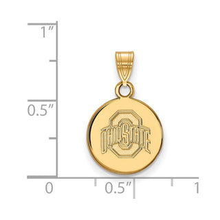 10k Gold LogoArt The Ohio State University Small Disc Pendant