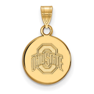 10k Gold LogoArt The Ohio State University Small Disc Pendant