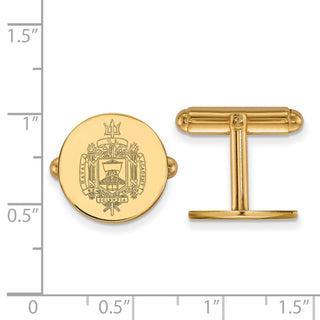 14k Gold LogoArt US Naval Academy Crest Cuff Links