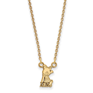 Sterling Silver Gold-plated LogoArt Alpha Xi Delta Sorority Symbol Extra Small Pendant 18 inch Necklace