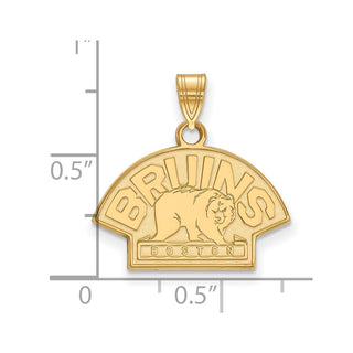 10k Gold NHL LogoArt Boston Bruins Small Pendant 1Y039BRI