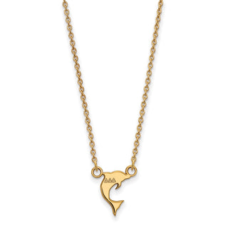 Sterling Silver Gold-plated LogoArt Delta Delta Delta Sorority Symbol Extra Small Pendant 18 inch Necklace