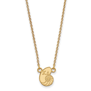 Sterling Silver Gold-plated LogoArt Kappa Delta Sorority Symbol Extra Small Pendant 18 inch Necklace