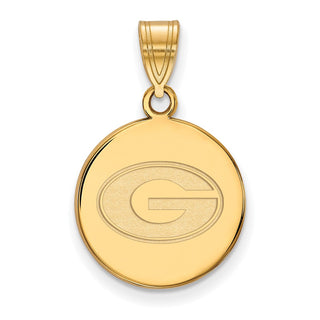 10k Gold LogoArt University of Georgia Letter G Medium Disc Pendant