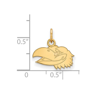 10k Gold LogoArt University of Kansas Jayhawk Extra Small Pendant 1Y039UKS
