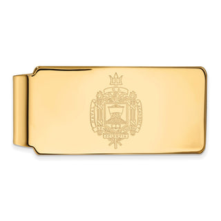 Sterling Silver Gold-plated LogoArt US Naval Academy Crest Money Clip