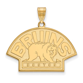14k Gold NHL LogoArt Boston Bruins Large Pendant 4Y040BRI