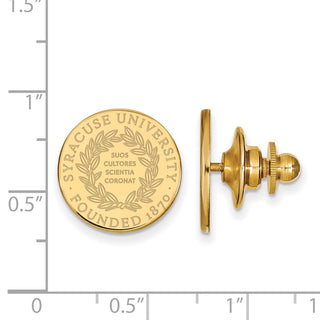 14k Gold LogoArt Syracuse University Crest Lapel Pin