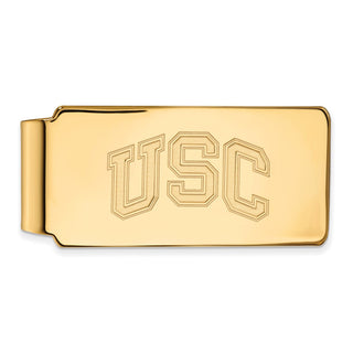 Sterling Silver Gold-plated LogoArt University of Southern California U-S-C Money Clip